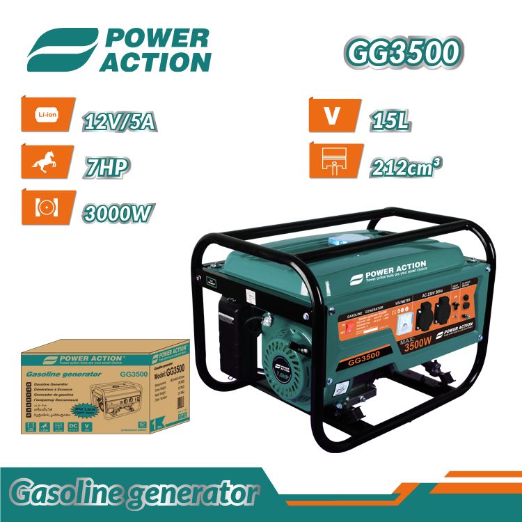 موتور برق ۳۰۰۰ وات پاور اکشن Power Action مدل GG3500